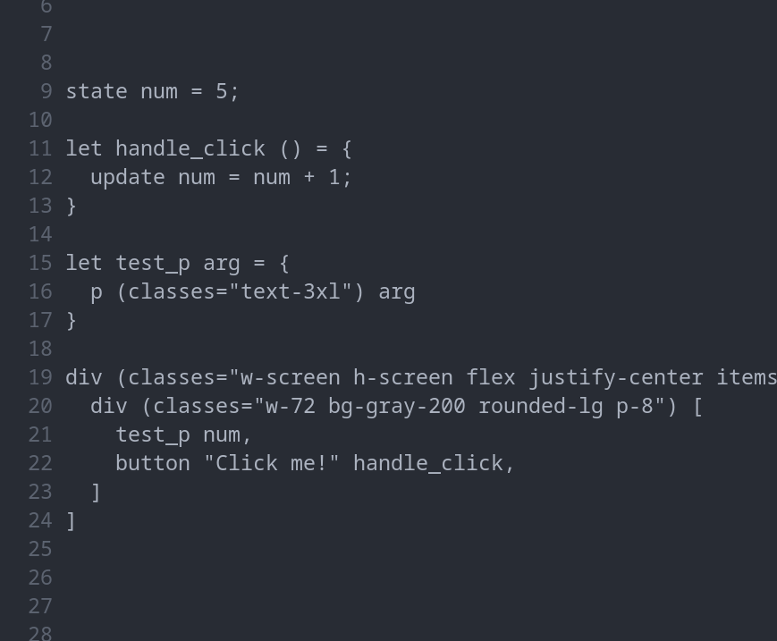 Picture of simple custom frontend language example