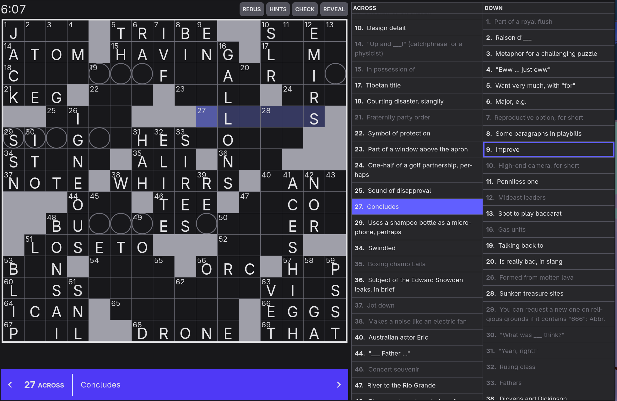 Picture of gridlocked.dev crossword puzzle