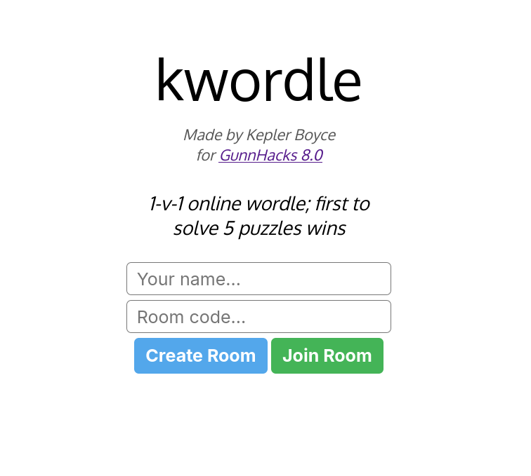 Picture of old kwordle website