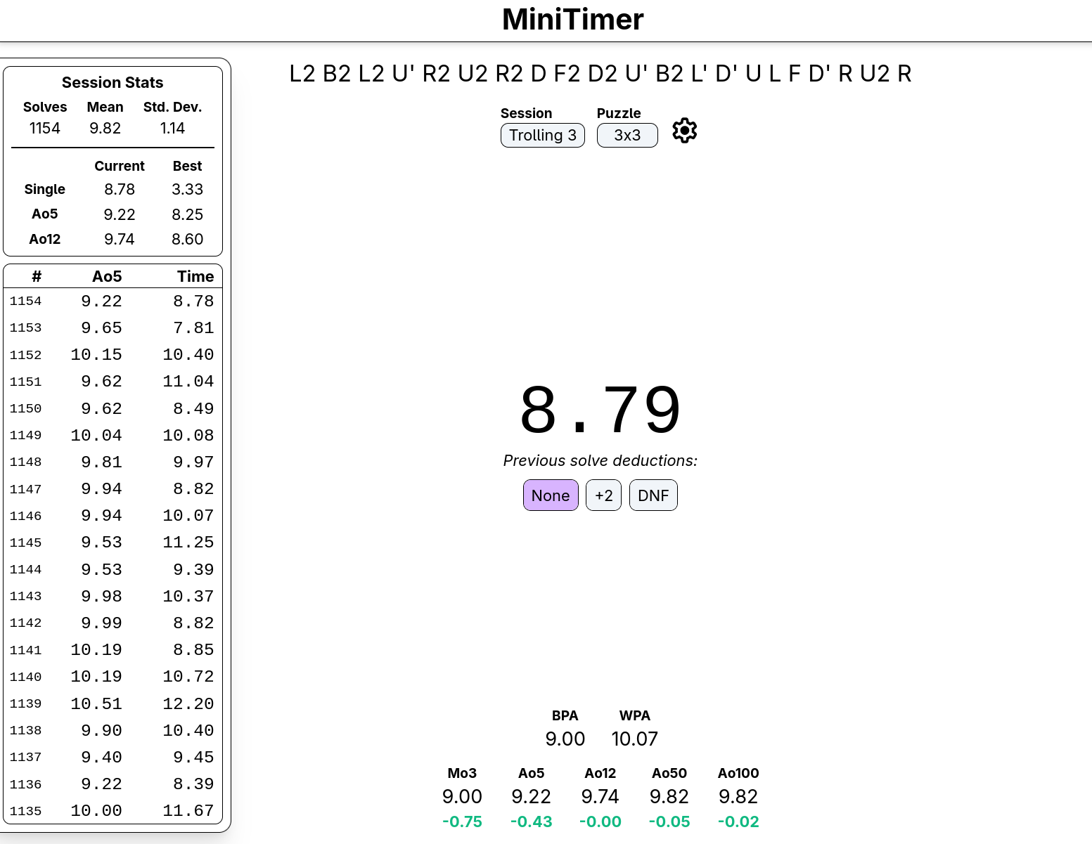Picture of Minitimer website