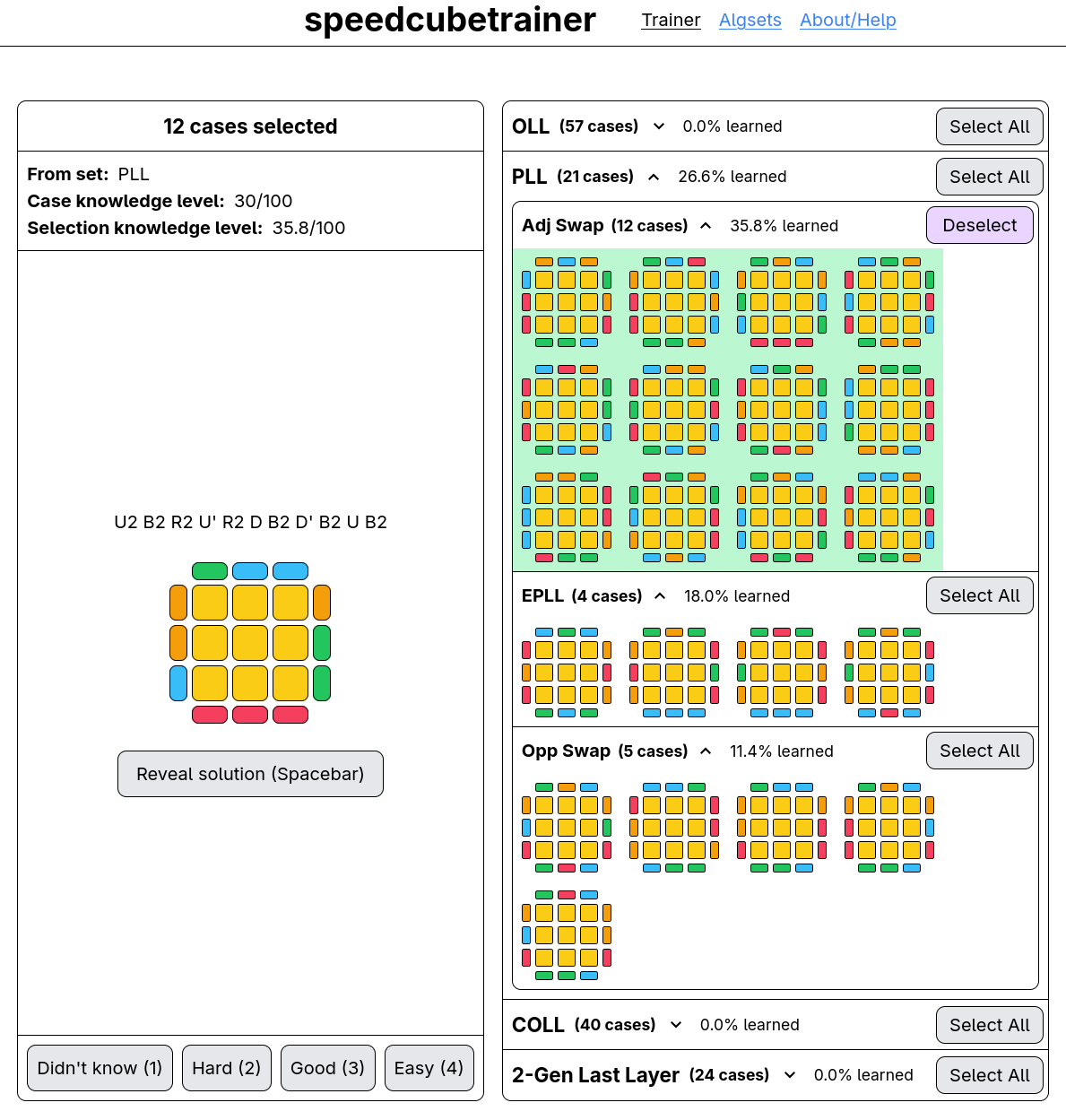 Picture of algorithm trainer